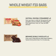 Whole Wheat Nature Fig Bars Variety Pack 16ct - Whole Wheat Grain Apple, Chocolate Brownie, Blueberry, Raspberry, Original, Strawberry, - Non GMO, Non Dairy, Plant Based, healty Snack Variety Fig Bar Mixed