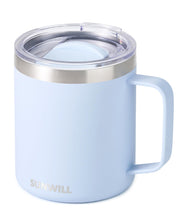 SUNWILL Travel Coffee Mug with Lid, Insulated Tumbler with Handle, 14 oz Stainless Steel Cup for Ice, Water, Tea, Rose Gold