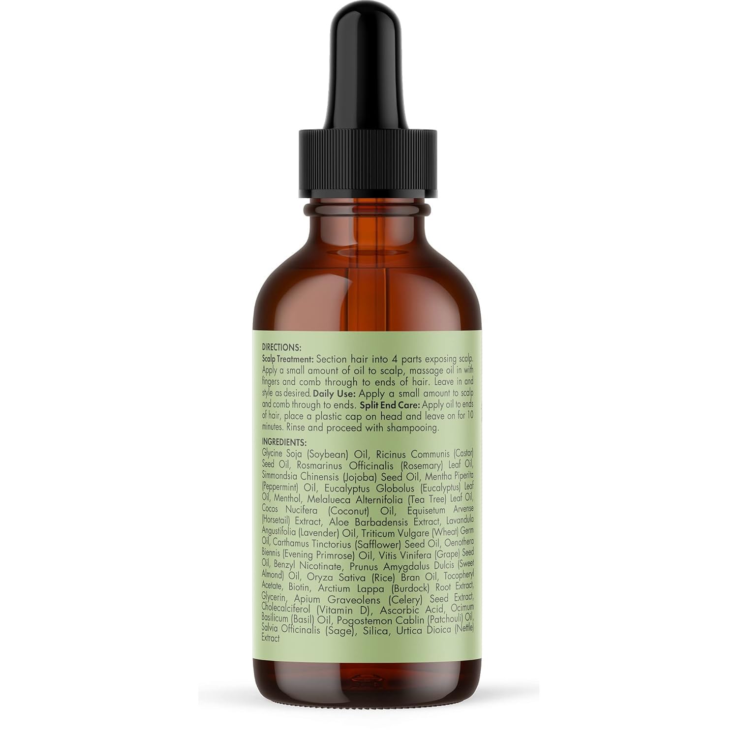 Mielle Organics Rosemary & Mint Hair Oil, Split Ends & Dry Scalp Treatment - Infused with Biotin & Essential Oils for Strengthening, Soothing, Moisturizing & Encouraging Healthier Hair (2 Fl Oz)