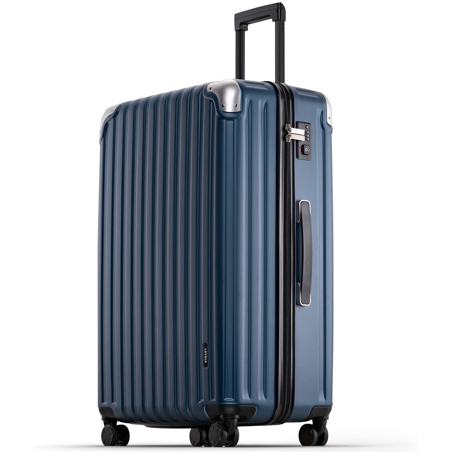 LEVEL8 Grace Carry On Luggage, 20 Inch Hardside Suitcase, Abs+Pc Harshell Spinner Luggage with Tsa Lock, Spinner Wheels, Grey, 20-Inch Carry-On