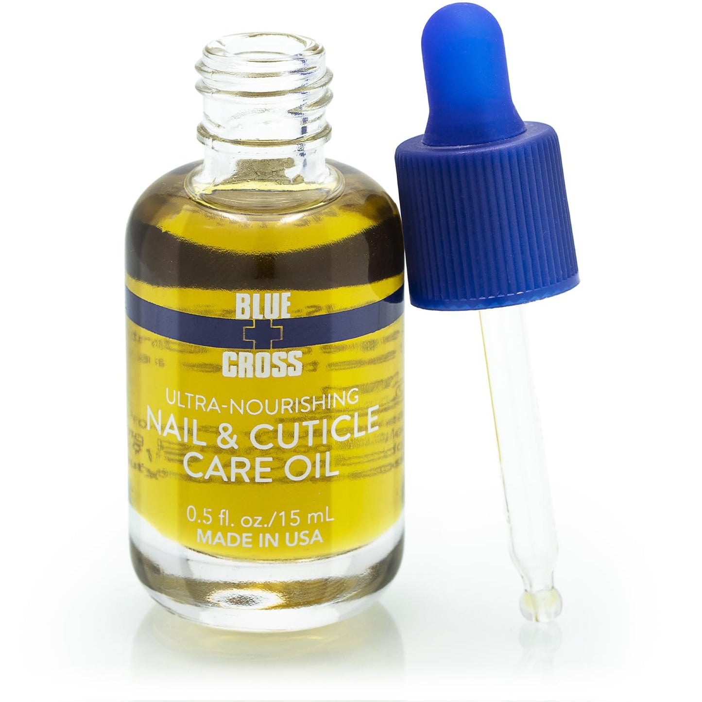 Blue Cross Nail & Cuticle Care Oil, Mineral Oil Free, Hydrating, Moisturizing, All Natural Professional Nail + Cuticle Care, Lemongrass/Lavender Scented Essential Oils, Made in USA, 1 floz/30mL