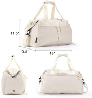 Weekender Duffel Bag with Shoe Compartment And Wet Pocket-Luggage Everyday Overnight Bag for Men and Women Travel-Carry On Gym Bag