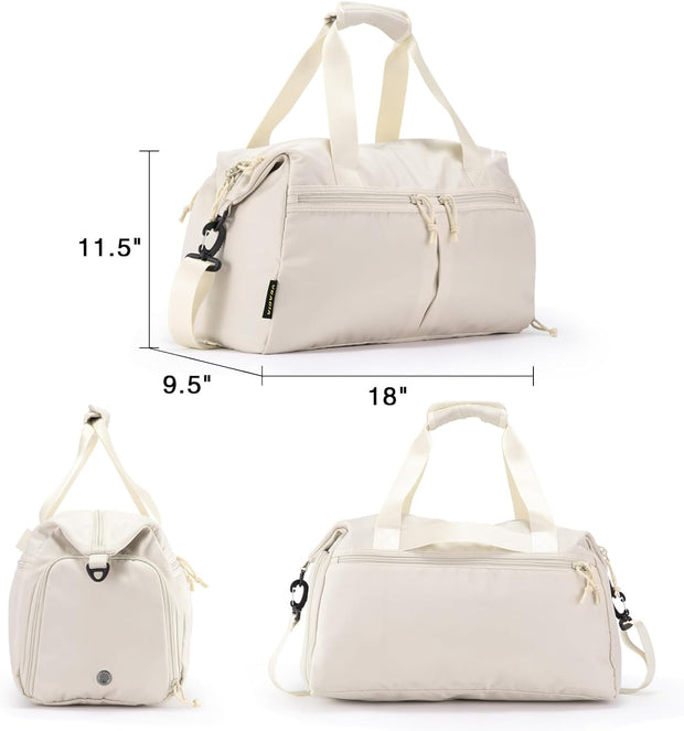 Weekender Duffel Bag with Shoe Compartment And Wet Pocket-Luggage Everyday Overnight Bag for Men and Women Travel-Carry On Gym Bag