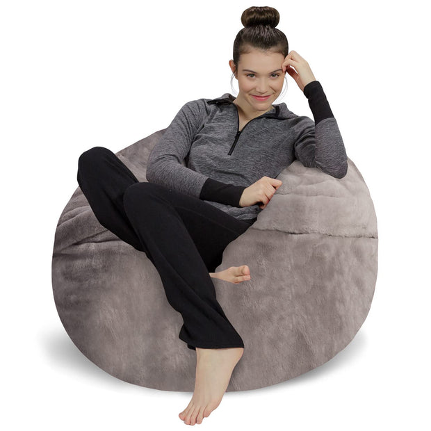Sofa Sack Bean Bag Chair - Plush, Ultra Soft - Memory Foam Bean Bag Chair with Microsuede Cover - Stuffed Foam Filled Furniture and Accessories for Dorm Room 3 Feet - Charcoal