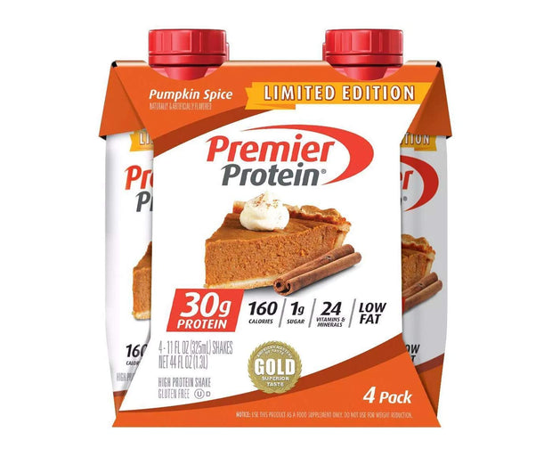 Premier Protein 30g Protein Shake, Pumpkin Spice, 11 Fl Oz, Pack of 4