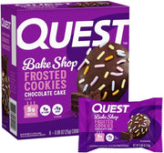 Quest Nutrition Frosted Protein Cookies, Chocolate Cake, 1g Sugar, 11g Protein, 2g Net Carbs, Gluten Free, 8 Cookies