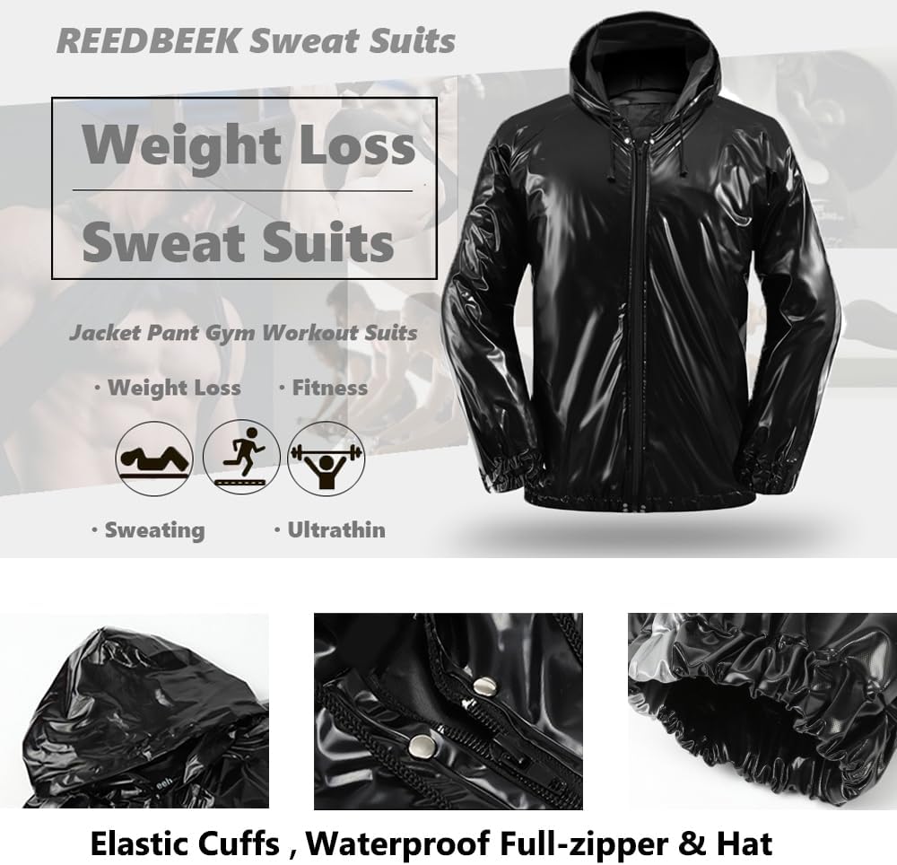 Anti-Rip Sauna Suit Weight Loss Sweat Suit MMA Training Gym Jacket Pants Workout Suits for Men and Women