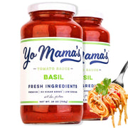 Yo Mama's Foods Keto Marinara Pasta Sauce - (3) 12.5 Ounce Jars - No Sugar Added, Low Carb, Low Sodium, Gluten Free, Paleo Friendly, and Made with Fresh, Non-GMO Tomatoes