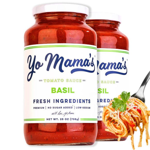 Yo Mama's Foods Keto Marinara Pasta Sauce - (3) 12.5 Ounce Jars - No Sugar Added, Low Carb, Low Sodium, Gluten Free, Paleo Friendly, and Made with Fresh, Non-GMO Tomatoes