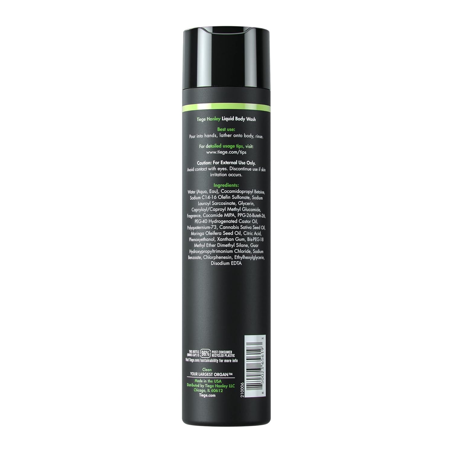 Tiege Hanley Daily Body Wash for Men | Gently Removes Dirt, Sweat and Oil | Cucumber Scent | 10 fluid ounces | Made in the USA | 2 Pack