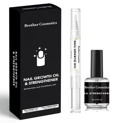 NailGrowthOil Care Kit - Brother Cosmetics Nail Growth Oil,Cuticle Oil and Cuticle Remover, Promotes Nail Growth and Strength