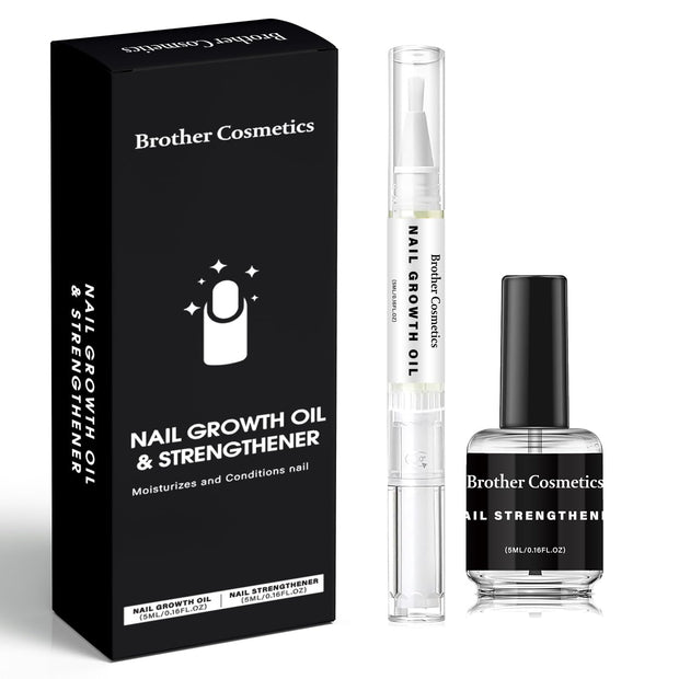 NailGrowthOil Care Kit - Brother Cosmetics Nail Growth Oil,Cuticle Oil and Cuticle Remover, Promotes Nail Growth and Strength