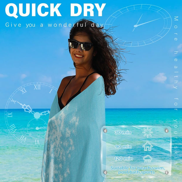 Thin Turkish Beach Towel Quick Dry Absorbent Cotton Lightweight Bath Pool Towels Extra Large Oversized Sand Free Beach Stuff Cloud Adults Gift