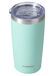 SUNWILL Travel Coffee Tumbler 20 oz, Insulated Mug with Lid, Stainless Steel Cup for Outdoor, Powder Coated Navy
