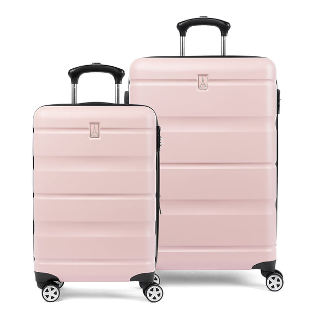 Travelpro Runway 2 Piece Luggage Set, Carry-on & Convertible Medium to Large 28-Inch Check-in Hardside Expandable Luggage, 8 Spinner Wheels, TSA Lock, Hardshell Suitcase, White