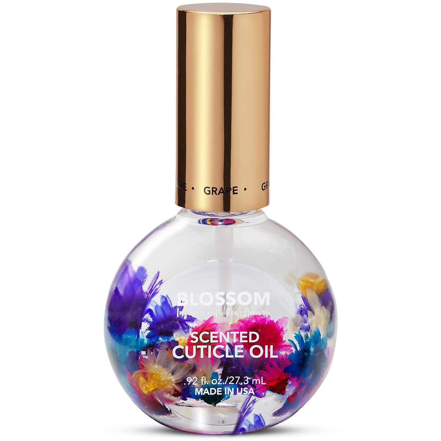 Blossom Cuticle Oil for Nails, Hydrating, Moisturizing, Scented Nail Oil Cuticle Care, Infused with Real Flowers, Made in USA, 0.5 fl. oz, Rose