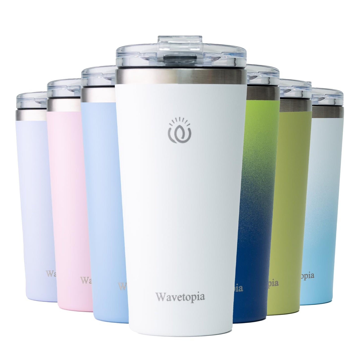 Insulated Coffee Mug with Lid, Reusable Stainless Steel Travel Coffee Cup, 16 Oz Double Wall Vacuum Spill Proof Tumbler Cups for Men and Women Hot & Cold Drinks（Black）
