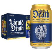 Liquid Death Iced Tea Variety Pack, 12-Pack (12 oz Cans), Low Calorie, Low Caffeine, No Artificial Sweeteners, B12 & B6 Vitamins, 4 Flavors: Dead Billionaire, Rest in Peach, Sweet Reaper, Blueberry Buzzsaw