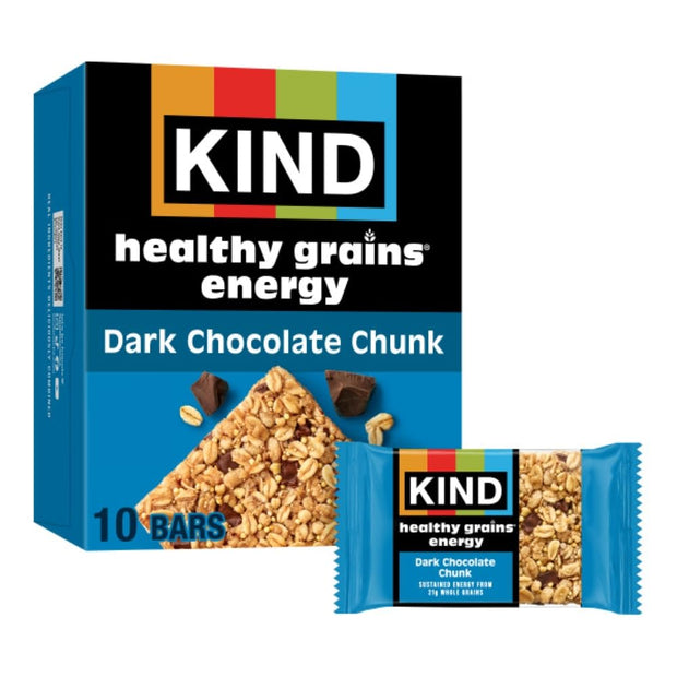 KIND Healthy Grains Energy Bars, Mixed Berry, 19g Whole Grains, Made with Super Grains, Gluten Free Snacks, 10 Ct Value Pack, 14.1oz