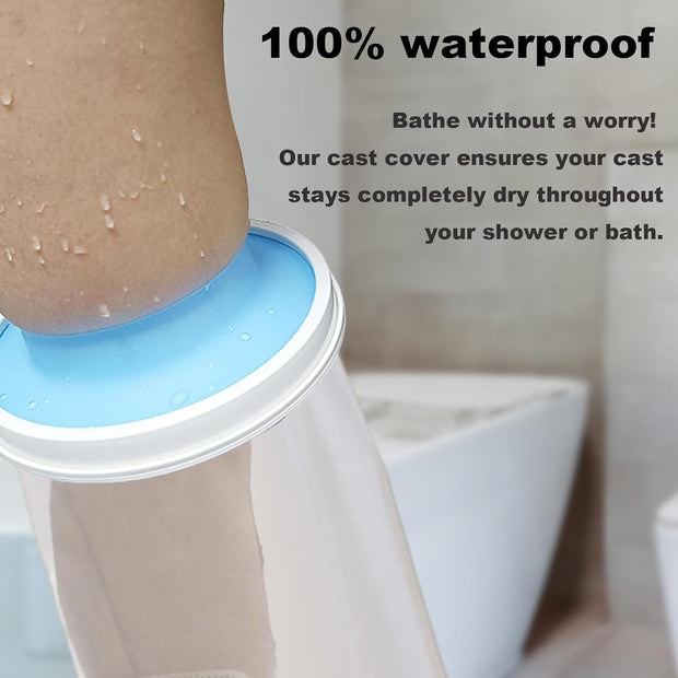 Non-Slip Waterproof Leg Cast Cover for Shower Adult, Cast Protector for Shower Leg Adult, Leg Cast Bag for Shower Foot Cover for Shower After Surgery Reusable(24.8 in. Long)