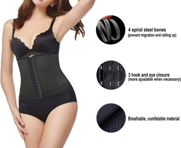 KSKshape Waist Trainer Shapewear For Weight loss Tummy Control Body Shaper Breathable Waist Cincher
