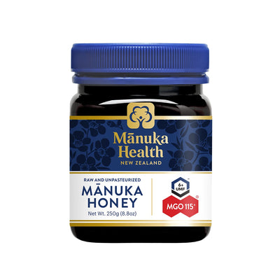 Manuka Health UMF 6+/MGO 115+ Manuka Honey (250g/8.8oz), Superfood, Authentic Raw Honey from New Zealand