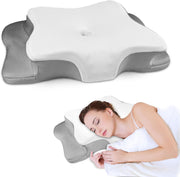 Pain Relief Cervical Pillow for Neck Support,Adjustable Ergonomic Pillow Cozy Sleeping,Odorless Orthopedic Memory Foam Pillows,Contour Bed Pillow for Side Back Stomach Sleeper