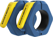 POWER GUIDANCE 2 inch Magnetic Barbell Collars, Quick Release Barbell Clamps for Olympic Lifts and Strength Training (Blue)