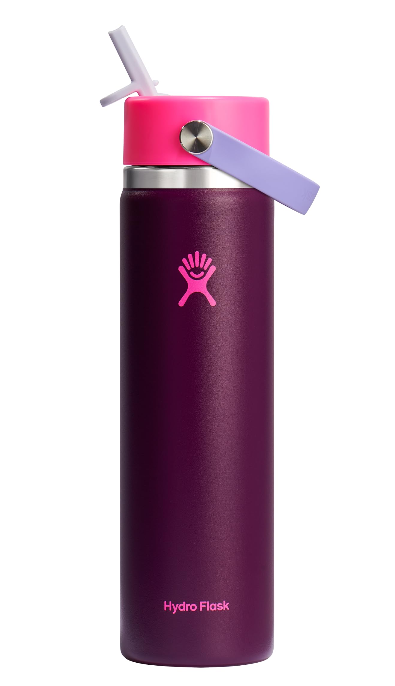 Hydro Flask 32 Oz Wide Flex Straw Cap Bottle - Insulated Stainless Steel - Wide Straw Lid, Non Spill, Leakproof in Jelly Pink