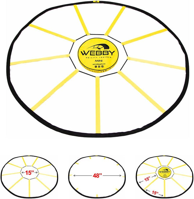 Webby Agility Trainer – Circle Speed and Agility Ladder for High Intensity Reactive Footwork Drills and Skills – A Circular Piece of Reaction Training Equipment That Changes The Way You Move
