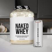 NAKED Whey Chocolate Protein Powder - Only 3 Ingredients - Grass Fed Whey Protein Powder, Organic Chocolate and Organic Coconut Sugar, No GMO, No Soy, and Gluten Free - 24 Servings