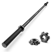 Weight Lifting Bar 57", 1" Standard Straight Barbell Bars Olympic for Home Gym Weight lifting/Strength Training/Squat/Bench Press/Deadlift/Lunges/Hip Thrusts, 2 Star Collars (480lb Weight Capacity)
