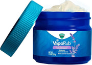Vicks VapoRub, Lavender Scent, Cough Suppressant, Topical Chest Rub & Analgesic Ointment, Medicated Vicks Vapors, Relief from Cough Due to Cold, Aches & Pains, 1.76oz