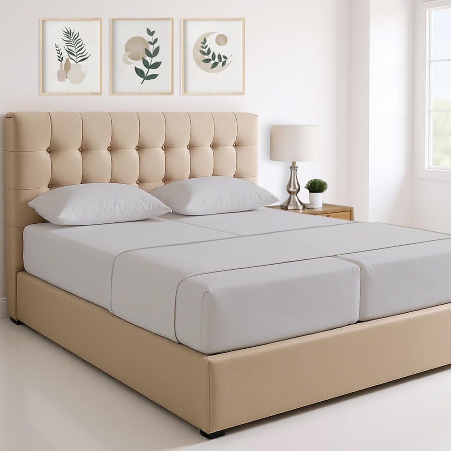 THREAD SPREAD 100% Egyptian Cotton King Size Sheets Set - Luxury 1500 Thread Count Egyptian Cotton Sheets King Size, Silky Soft, Cooling, Sateen Weave 17" Deep Pocket Bed Set - White