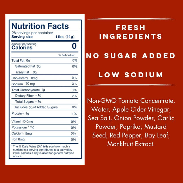 Yo Mama's Foods Keto Classic Ketchup – Pack of (2) - Zero Calorie, No Sugar Added, Low Carb, Vegan, Gluten Free, Paleo Friendly, and Made with Whole Non-GMO Tomatoes!