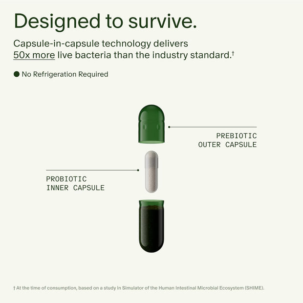 Seed 14 Day Gut Reset - Prebiotic and Probiotic for Women & Men - Digestive Health, Gut Health, Rapid Gut Recovery, Bloating & Constipation Relief - Vegan & Shelf-Stable - 28 Capsules (14-Day Supply)