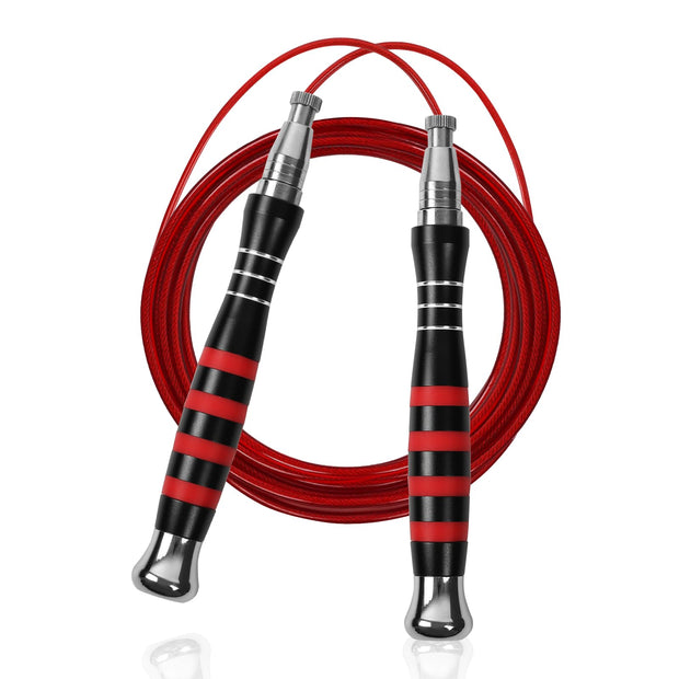Speed Jump Rope - No-Screw Design, 360° Rotation, Non-Slip Silicone, Weighted, Includes 2 Handles, Portable Fitness Tool for Boxing
