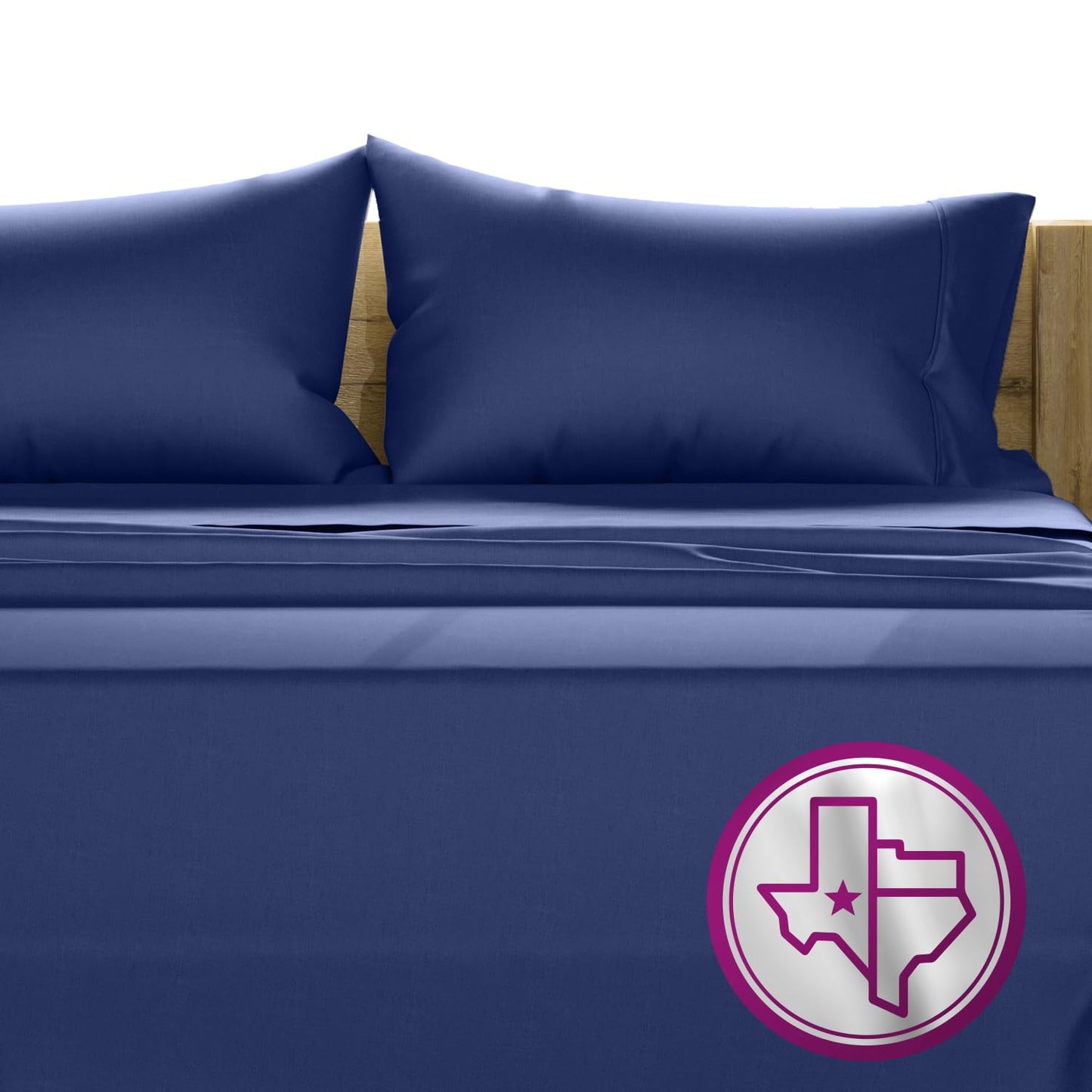 TEXAS LINEN CO. 100% Egyptian Cotton Sheets King Size Set - 1200 Thread Count Egyptian Cotton Luxury Sheets King Size, 17" Deep Pocket, Soft, Cooling Sateen Weave Hotel Quality Bedding Set - White