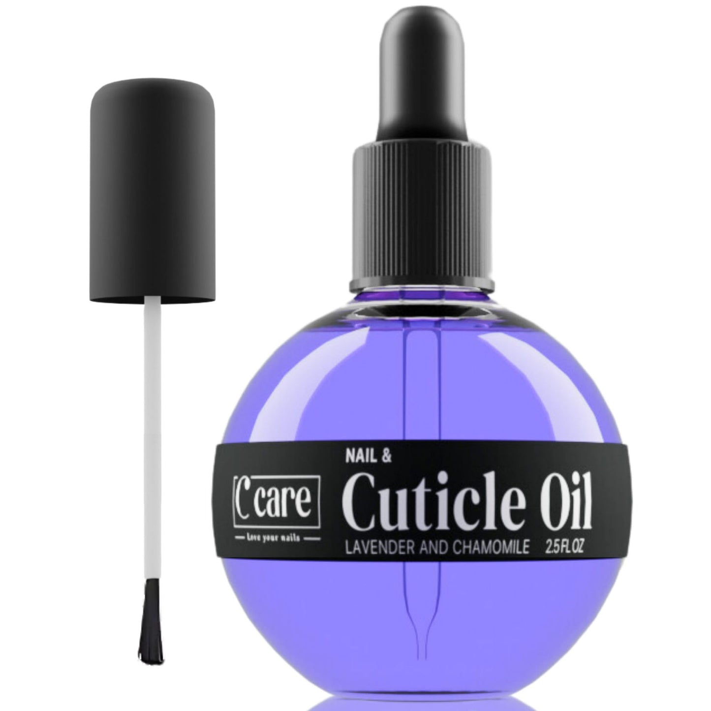 C CARE Sweet Almond Cuticle Oil For Nails - Repairs Cuticles Overnight - Moisturizes and Strengthens Nails and Cuticles - Dropper & Brush included - 2.5oz