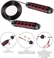 Redify Jump Rope,Jump Ropes for Fitness for Women Men and Kids,Speed Jumping Rope for Workout with Ball Bearings,Adjustable Skipping Rope for Exercise&Slim Body at Home School Gym