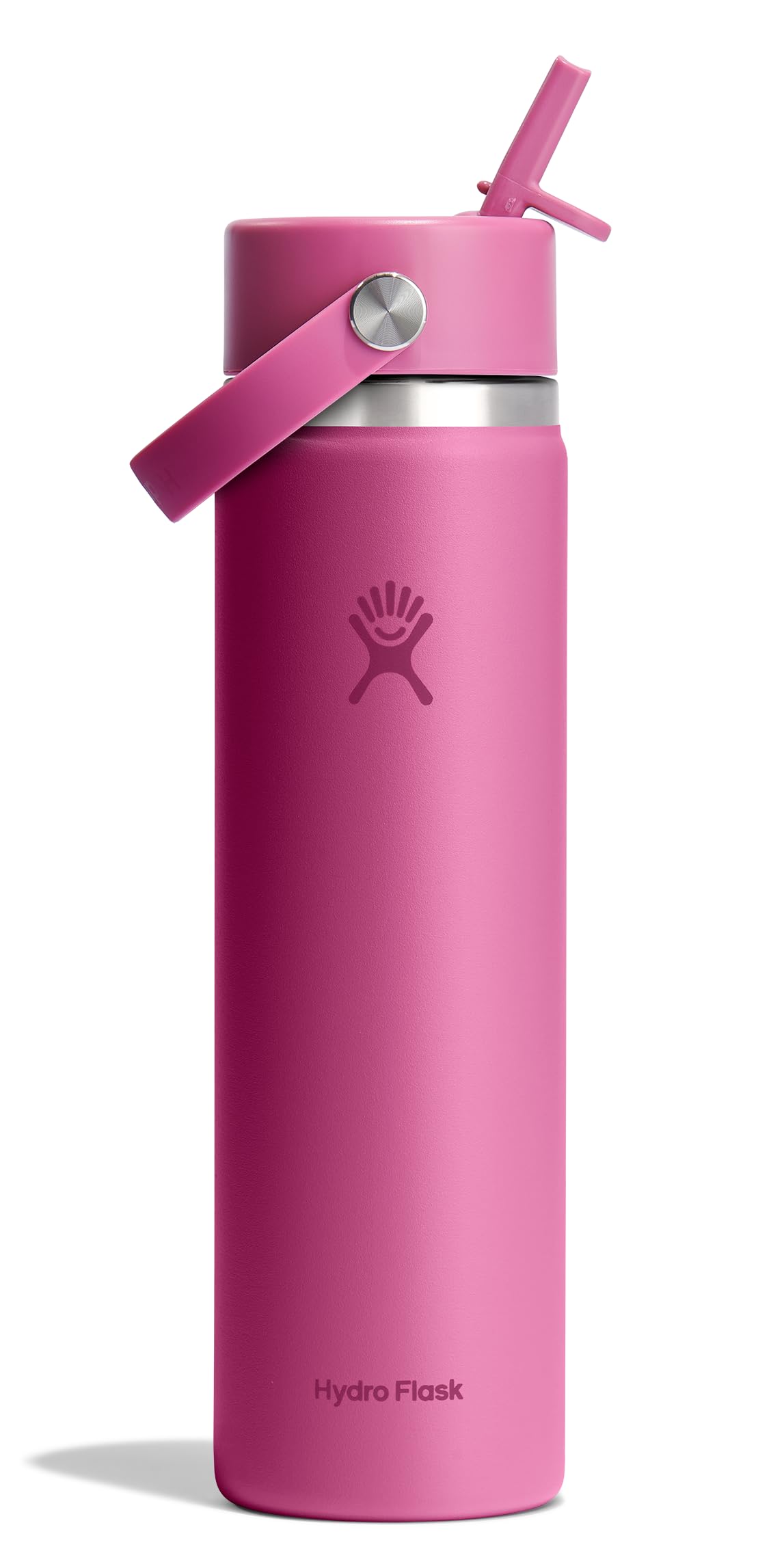 Hydro Flask 32 Oz Wide Flex Straw Cap Bottle - Insulated Stainless Steel - Wide Straw Lid, Non Spill, Leakproof in Jelly Pink