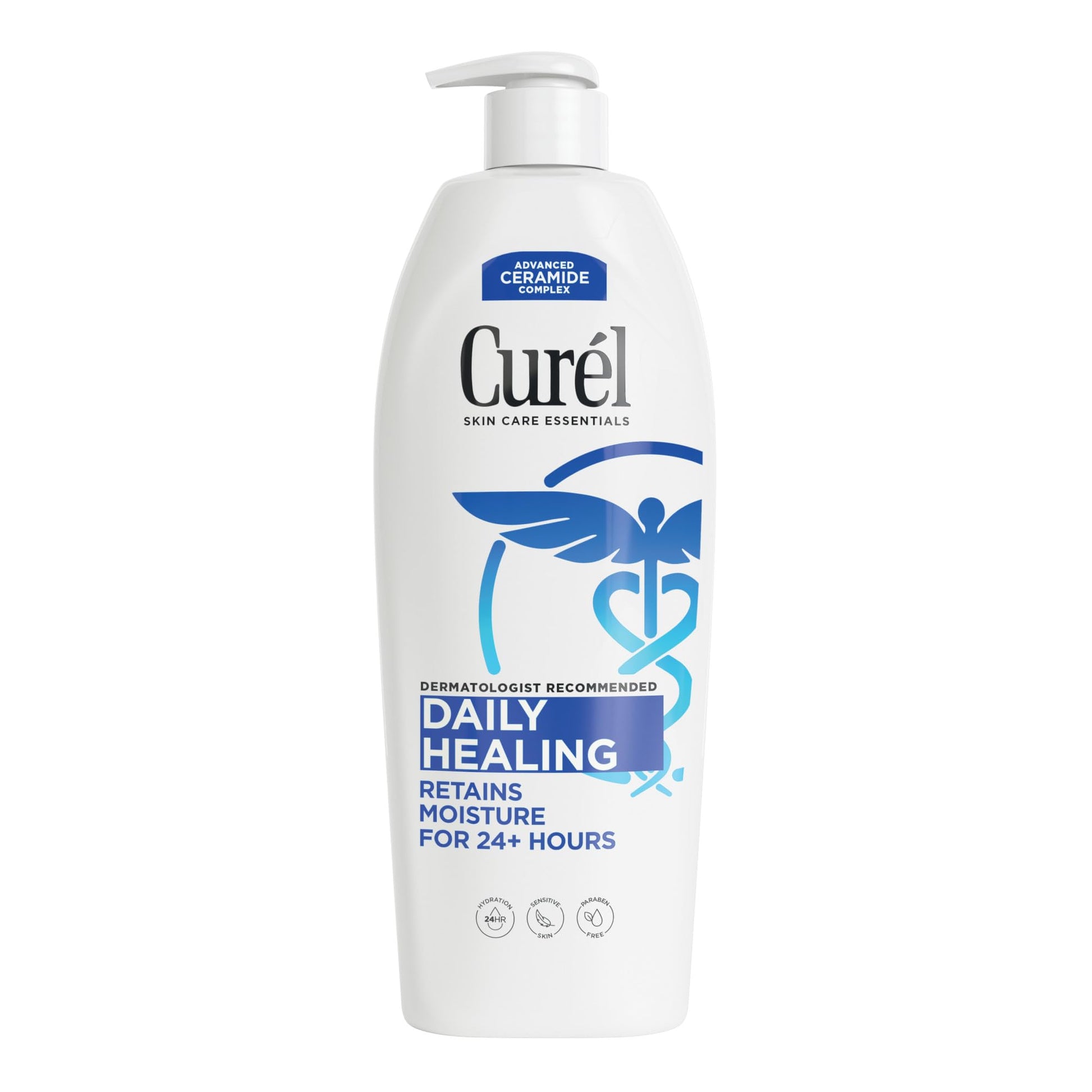 Curel Daily Healing Body Lotion for Dry Skin, Hydrating Body Lotion with Advanced Ceramides Complex, Dermatologist Recommended, 13 Oz, Pack of 3