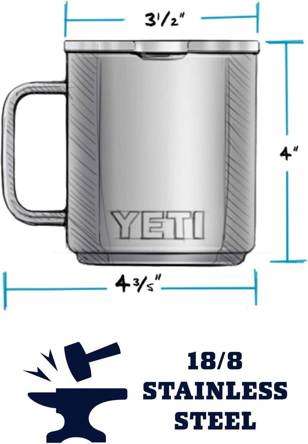 YETI Rambler 10 oz Stackable Mug, Vacuum Insulated, Stainless Steel with MagSlider Lid, Stainless