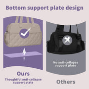 Quilted Puffer Duffle Bag for Women, Gym Bag Women, Ultra Lightweight Weekender Bags for Travel, Brown TILYMOL