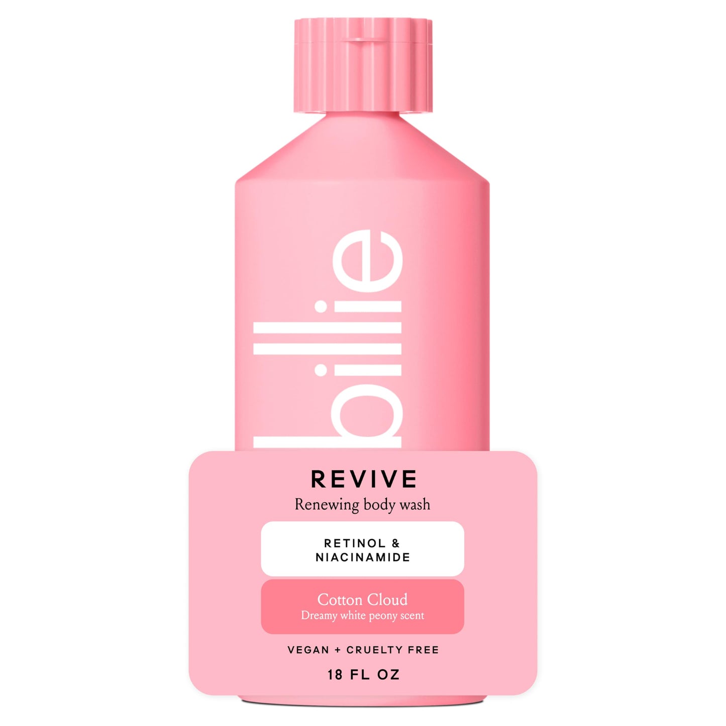 Billie Bounce Hydrating Womens Body Wash, 18 fl oz, Creamy Vanilla Cedar Scent, Vegan, Cruelty Free