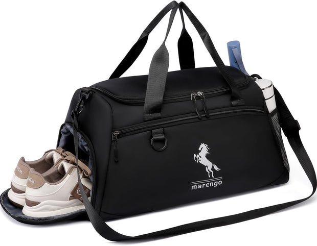 Marengo Gym Bag for Men & Women with Shoe & Wet Compartment - Duffle Bag for Travel, Sports, Fitness & Workout, gifts for men&women