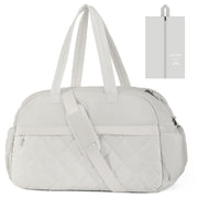 Quilted Puffer Duffle Bag for Women, Gym Bag Women, Ultra Lightweight Weekender Bags for Travel, Brown TILYMOL