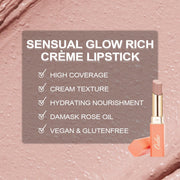 Oulac Beige Lipsticks for Women, Pale Nude Matte Lip Base, Full Coverage Lip Color, Satin Matte Finish, Cream Texture, Hydrating, Infused with Hyaluronic Acid, Vegan & Clean Beauty 4g SG01 Bare