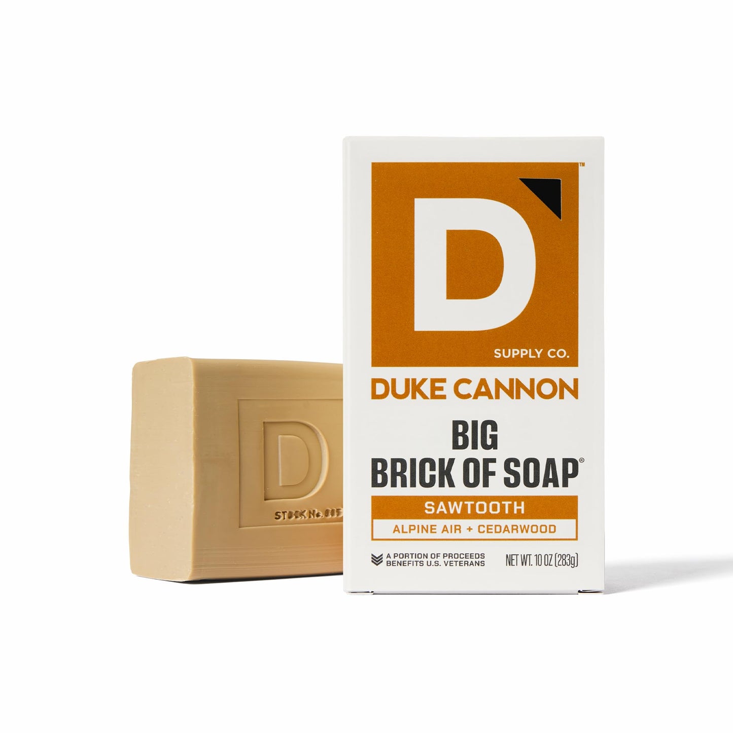Duke Cannon Supply Co. Extra Large Bar Soap - Men's Natural Bar Soap with a Masculine Scent - USA-Made Soap for Men - All Skin Types - Big Brick of Soap - Gun Smoke (10 oz)