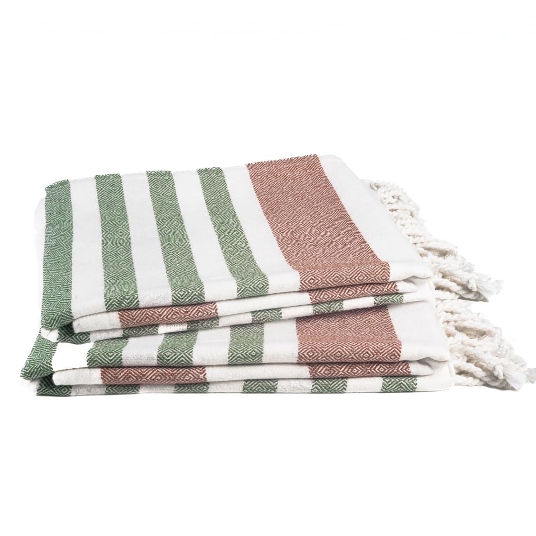Cotton Turkish Beach Towel Towels Oversized 36"x72" Pool Absorbent Extra Large Quick Dry Sand Travel Towel (Beige, 4 Pack)